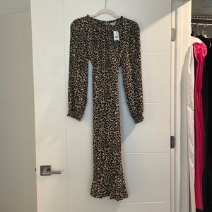 J crew size 12 leopard print dress worn once